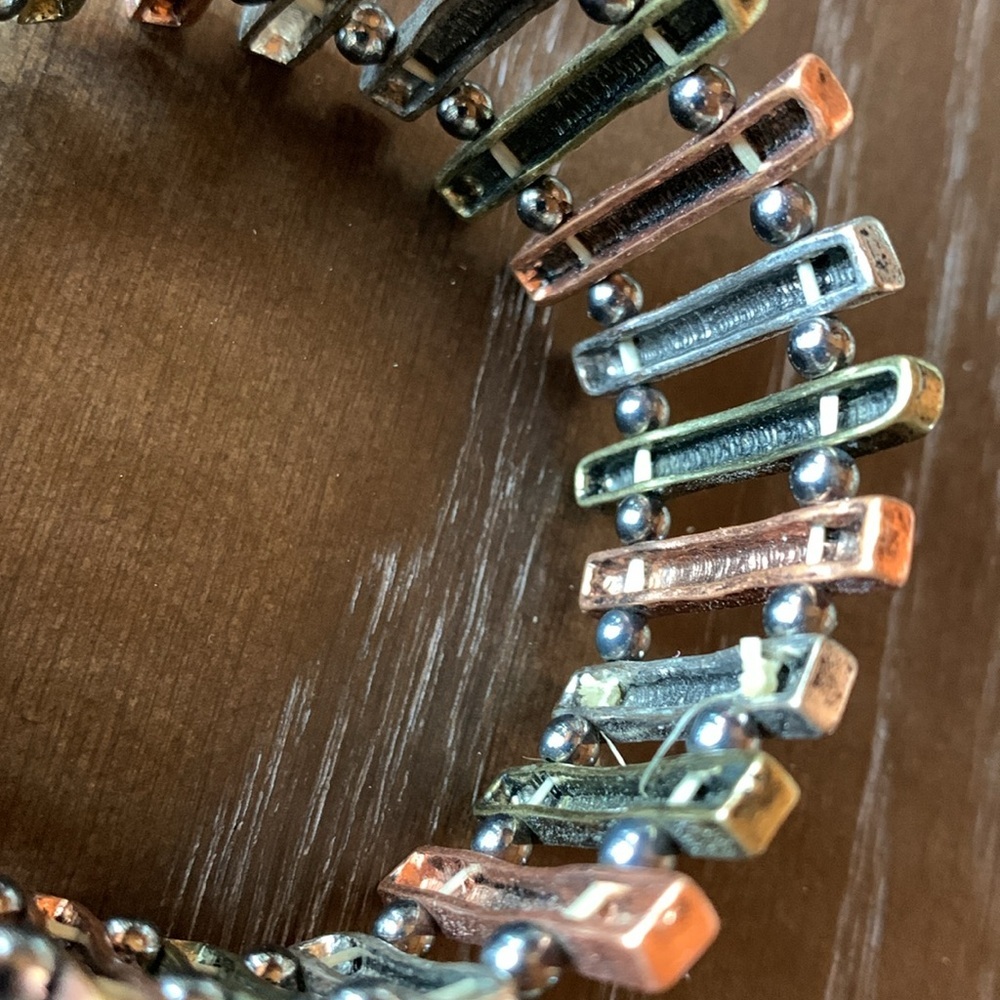 NWT inspirational stretchy bracelet mixed metal look encouragement positivity - Picture 4 of 8